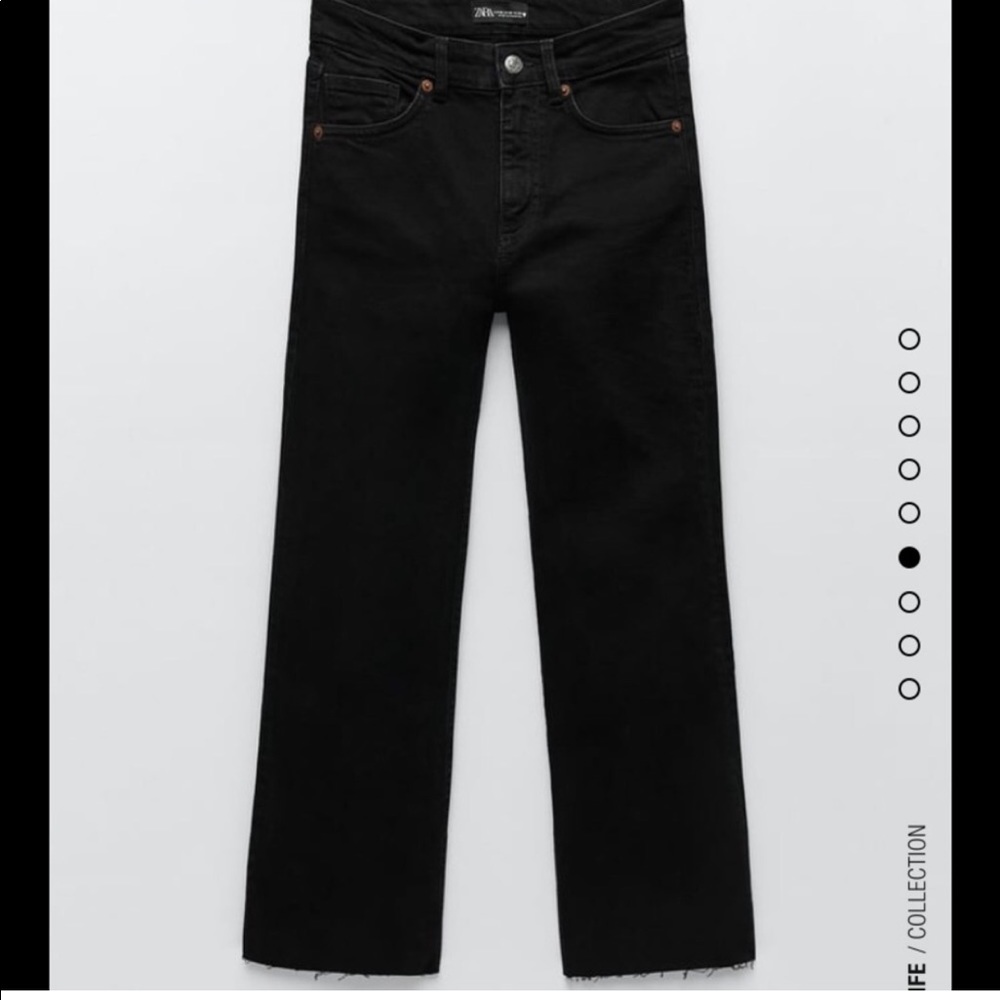Zara cropped flare jeans
